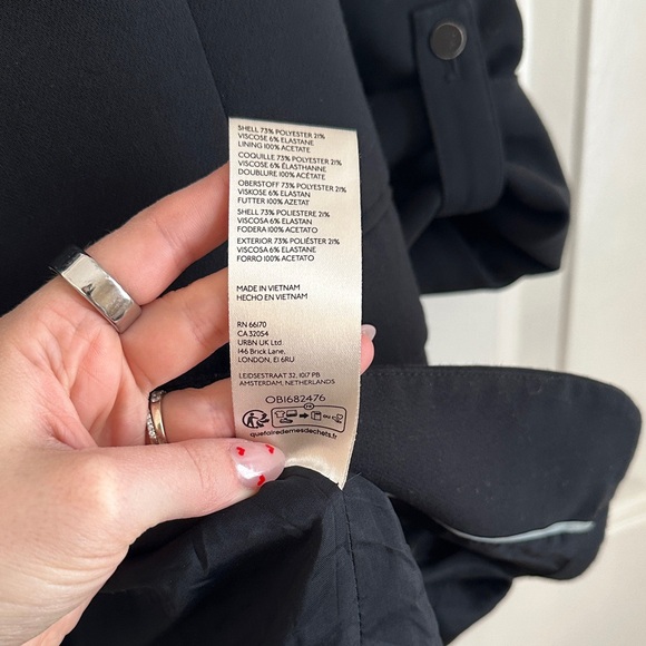 Anthropologie Meave Roll Sleeve Black Blazer Size 10 - Picture 10 of 12